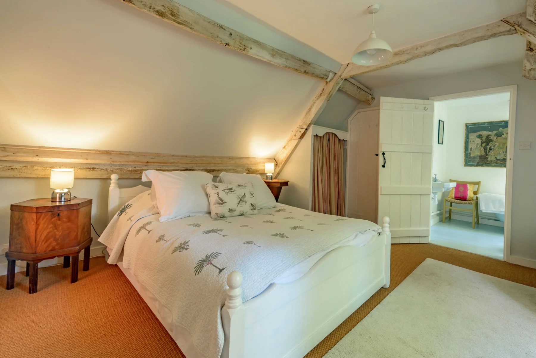 Another view of the first guest bedroom, with the en-suite doorway beyond